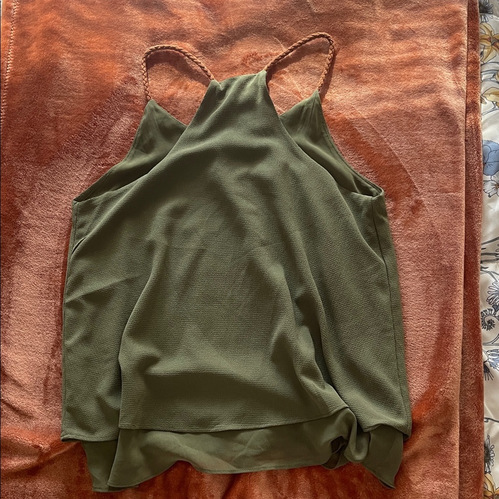 Sweet Wanderer Olive Green Camisole Top - Picture 3 of 6